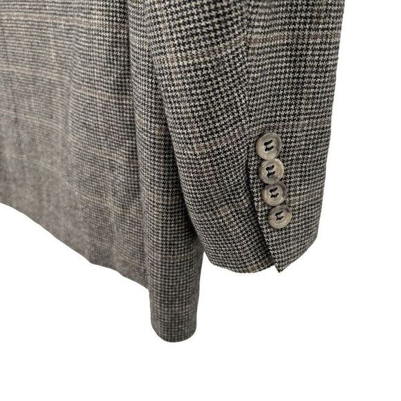 Ermenegildo Zegna 100% Wool Herringbone Blazer Gray See Measurements For Size - Picture 5 of 11